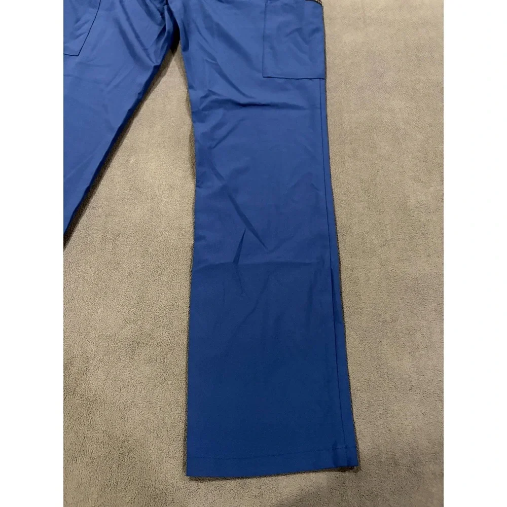 Jaanuu Cargo Scrub Pants Mens XS Blue Stretch Drawstring Waist Pockets Workwear